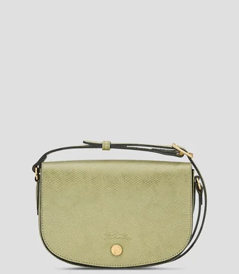 Bolsa crossbody lisa con detalle texturizado Mujer