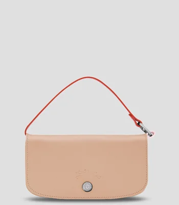 Bolsa Pouch en cuero lisa Mujer