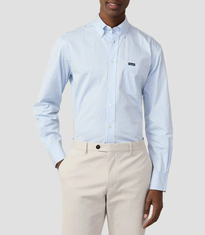 Camisa a Rayas Manga Larga Hombre