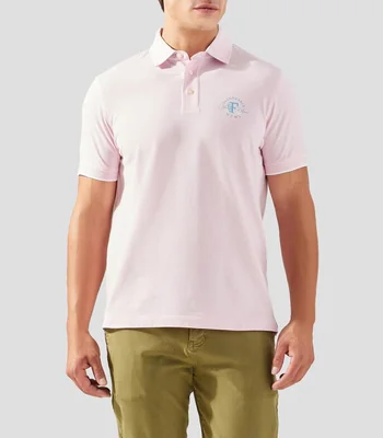 Playera tipo polo manga corta estampada Hombre