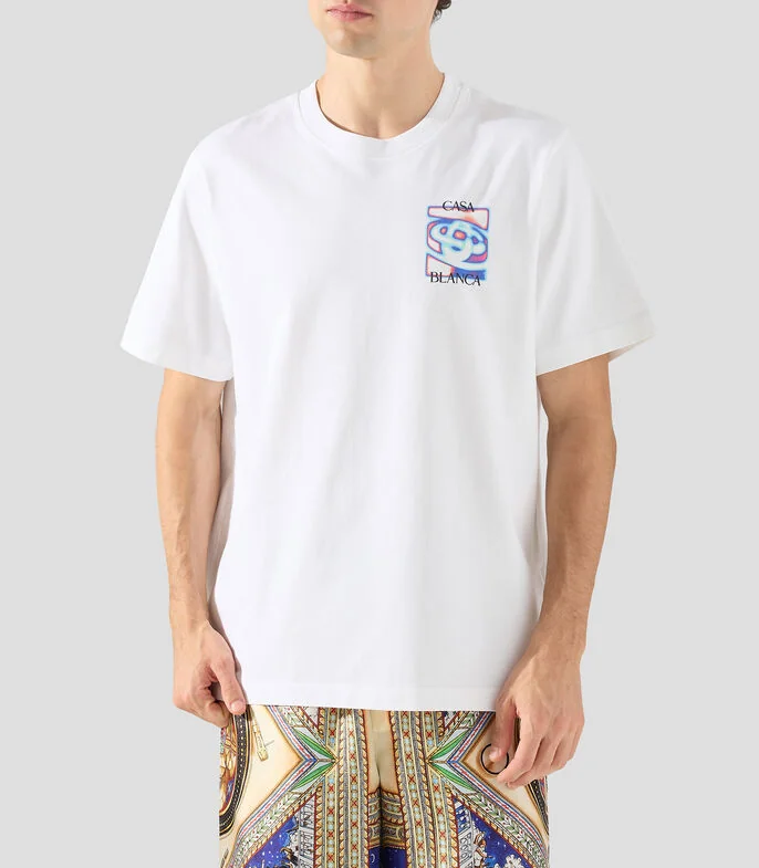 Playera de cuello redondo con manga corta estampada Hombre
