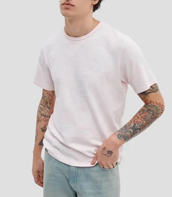 Playera cuello redondo manga corta lisa Hombre
