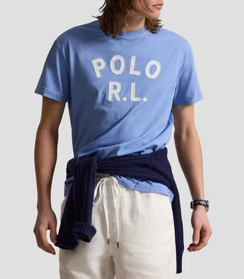 Playera cuello redondo manga corta estampada Hombre