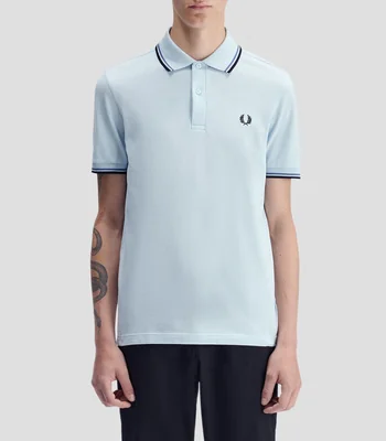 Playera tipo polo manga corta lisa Hombre