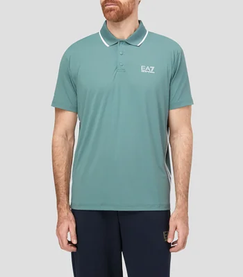 Playera tipo polo manga corta con microdiseños Hombre