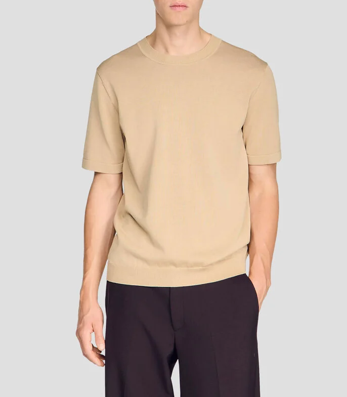 Playera cuello redondo manga corta lisa Hombre