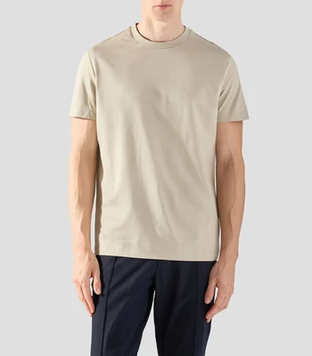 Playera cuello redondo manga corta lisa Hombre