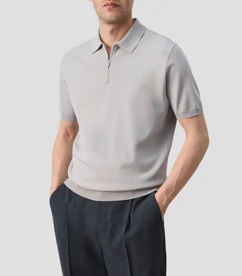 Playera tipo polo manga corta lisa Hombre
