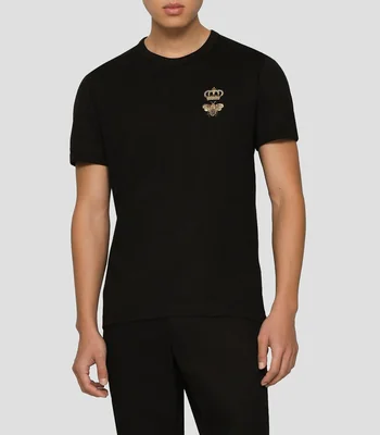 Playera cuello redondo manga corta Essential con bordado Hombre