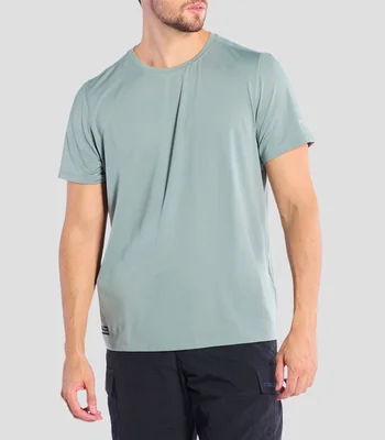 Playera para correr Endorphin cuello redondo manga corta con microdiseños Hombre