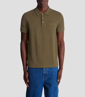 Playera tipo polo manga corta lisa Hombre