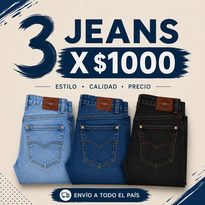3 Jeans Slim Hombre Edward's