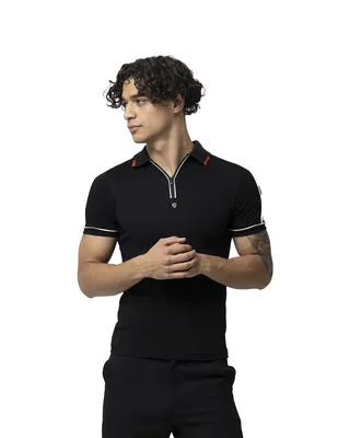 Playera Tipo Polo Boroni De Algodón Pima Premium.