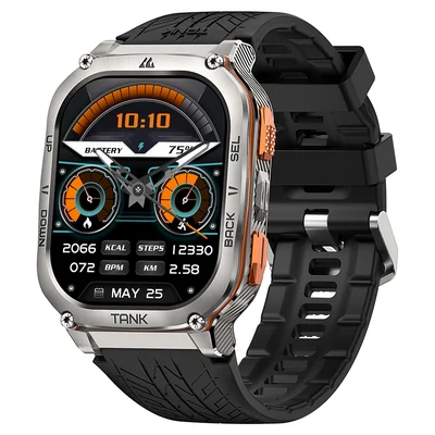 Smartwatch Kospet TANK M3 ULTRA Plata AMOLED 1.96" GPS Bluetooth Llamadas 5 ATM IP69K