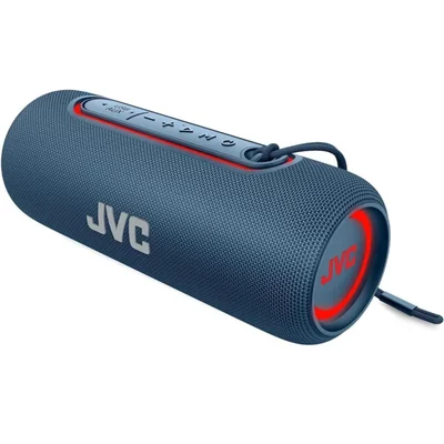 Bocina JVC SPPA5BTA inalámbrico portátil Iluminado con Salidas máximas de 20W Bluetooth Capacidad TWS USB-C IPX5, Entrada AUX 5 Horas