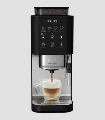 Cafetera automática Coffee Crush Negra, acero inoxidable