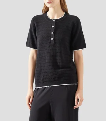 Blusa microdiseño manga corta Mujer