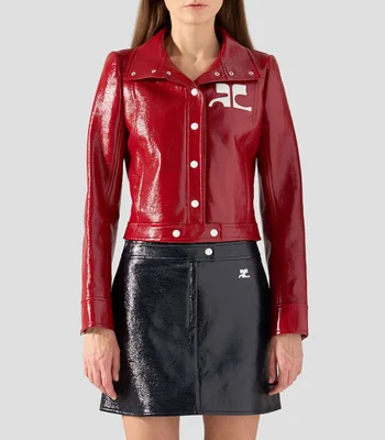 Chamarra biker Reedition liso Mujer