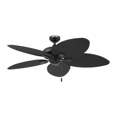 Coolfan Ventilador de Techo de 52 Pulgadas con 5 Aspas Plásticas Estilo Rattán con Control de Cadena para Exterior