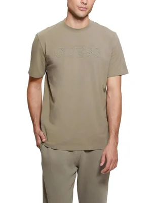 Camiseta Guess Alphy para hombre de manga corta verde musgo