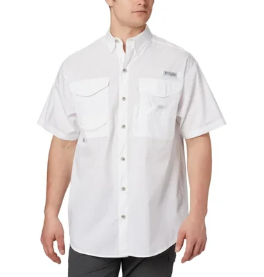 Camisa Columbia manga corta blanco talla XL