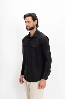 Camisa Nomad Hardwear para Hombre Manga Larga Outdoor Verde Ropa Resistente
