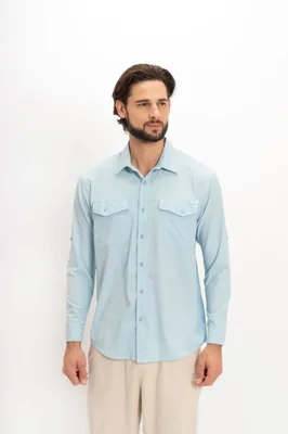Camisa Nomad Hardwear para Hombre Manga Larga Outdoor Verde Ropa Resistente