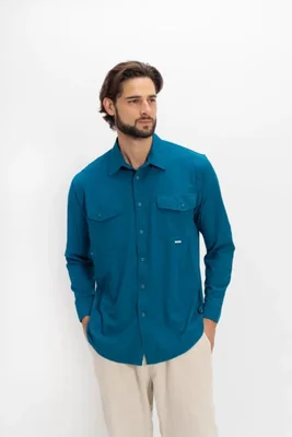 Camisa Nomad Hardwear para Hombre Manga Larga Outdoor Verde Ropa Resistente