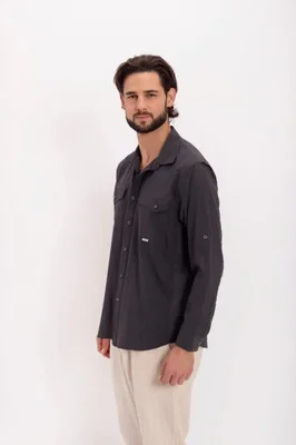 Camisa Nomad Hardwear para Hombre Manga Larga Outdoor Verde Ropa Resistente