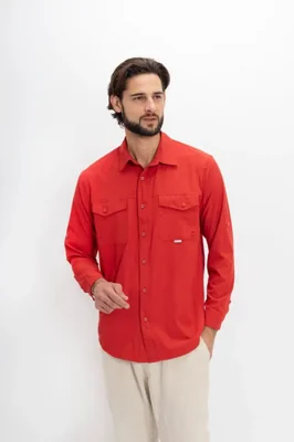 Camisa Nomad Hardwear para Hombre Manga Larga Outdoor Verde Ropa Resistente