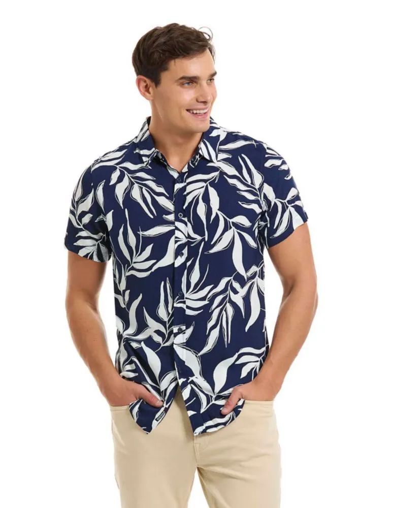 CAMISA CASUAL ESTAMPADA MANGA CORTA BUFFALO DAVID BITTON