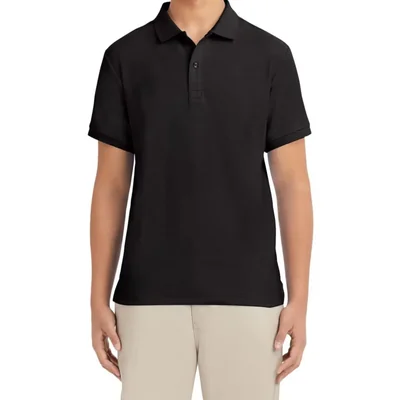 Playera polo IZOD negro para hombre