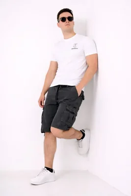 Bermuda tipo Cargo Oxford – Incluye Cinturon – Cómoda, Casual, Lígera