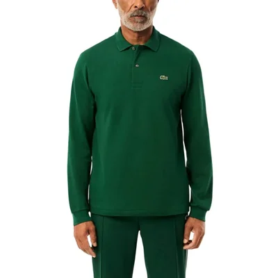 Polo Lacoste Classic Fit de manga larga L.12.12 para hombre