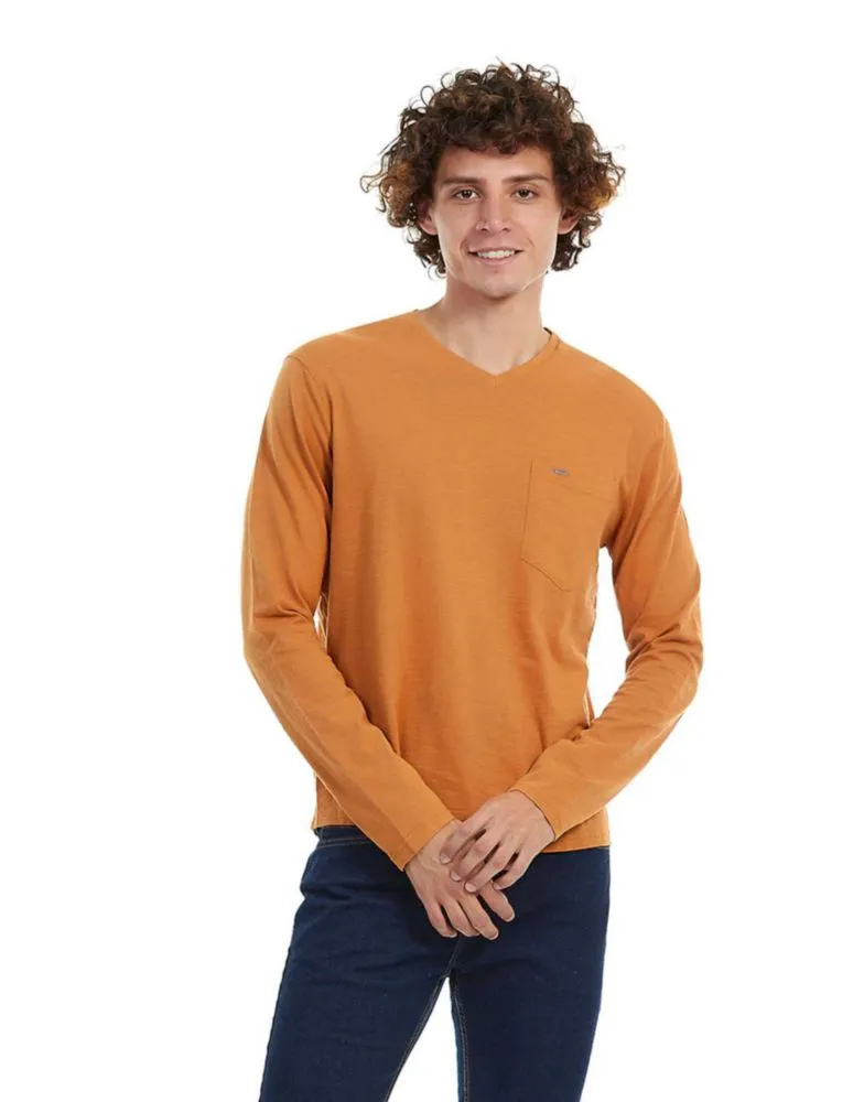 PLAYERA CUELLO "V" MANGA LARGA BUFFALO DAVID BITTON