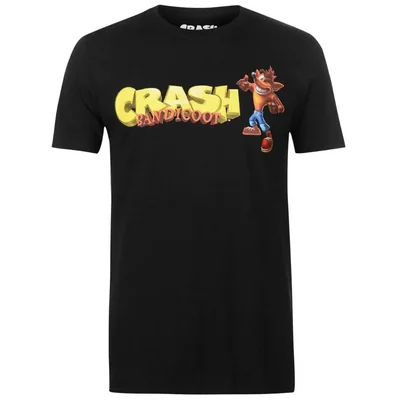 Playera de algodón Crash Bandicoot color negra talla mediana