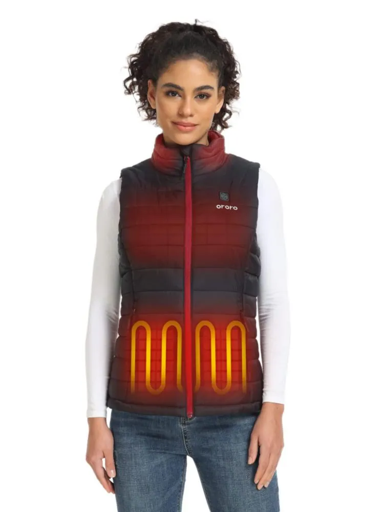 Chaleco térmico Oro Rosa negro para mujer