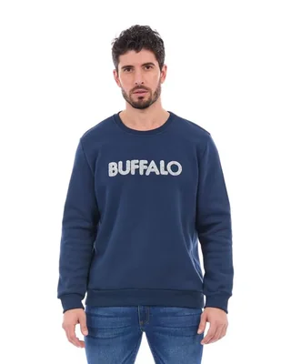 HOODIE BUFFALO DAVID BITTON CUELLO REDONDO CON BORDADO MARINO