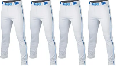 Pantalones de béisbol Easton RIVAL+ con ribetes blancos y reales para adultos talla pequeña