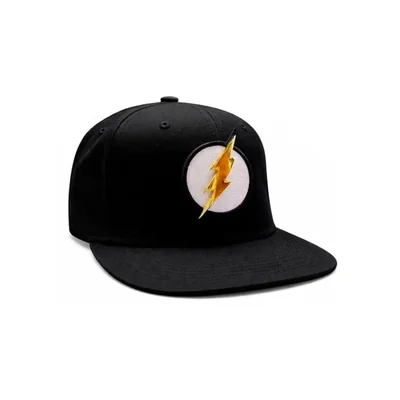DC COMICS Gorra The Flash Rayo Dorado Metálico Snapback Ajustable Diseño Héroe