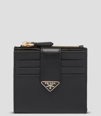 Cartera en piel lisa con detalle texturizado Mujer