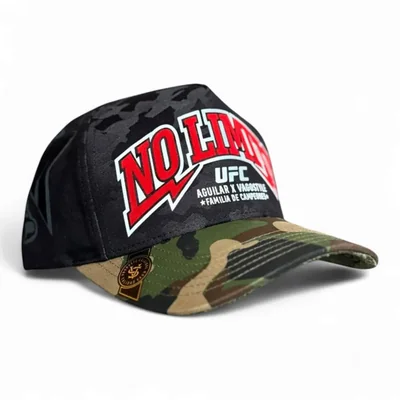 VAGO NO LIMITS Gorra Visera Curva Camuflajeada Negra y Verde