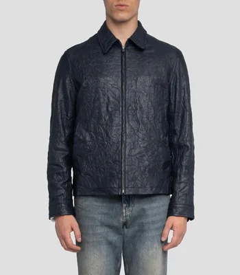 Chamarra en piel Hombre
