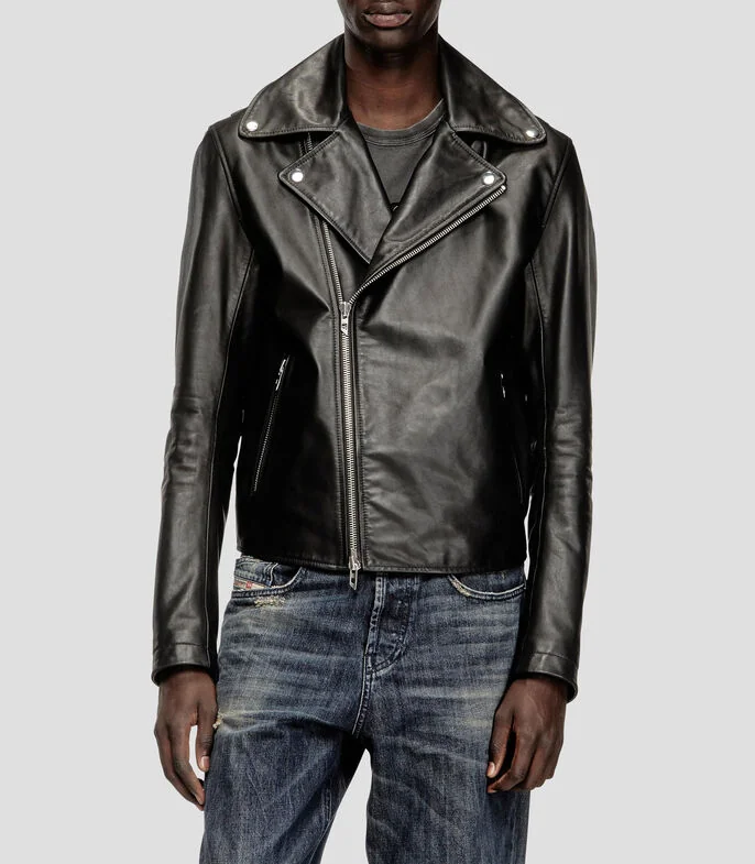 Chamarra Biker de piel Hombre