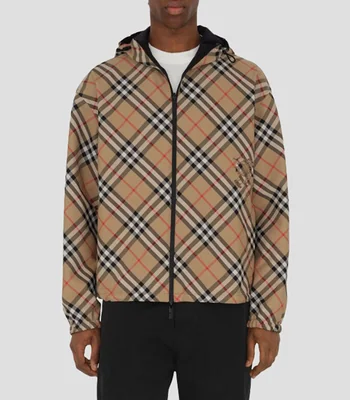 Chamarra reversible con capucha Hombre