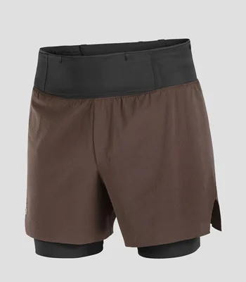 Short para correr liso Hombre