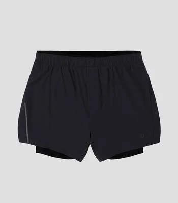 Short para correr liso Hombre