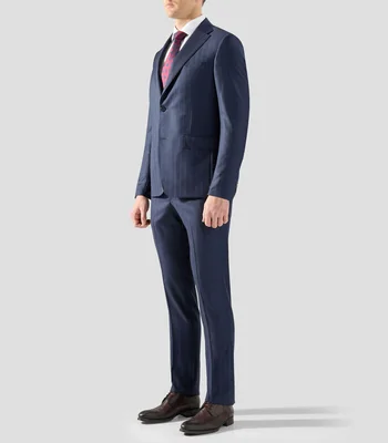 Traje de lana corte regular a rayas Hombre