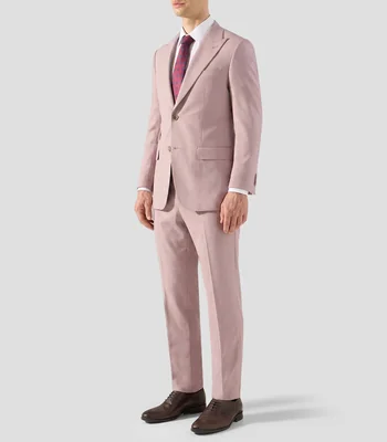 Traje de corte recto liso Hombre