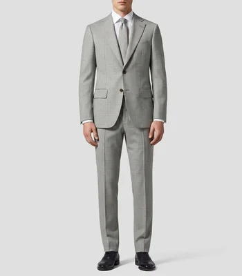 Traje de corte slim con cuadros Hombre